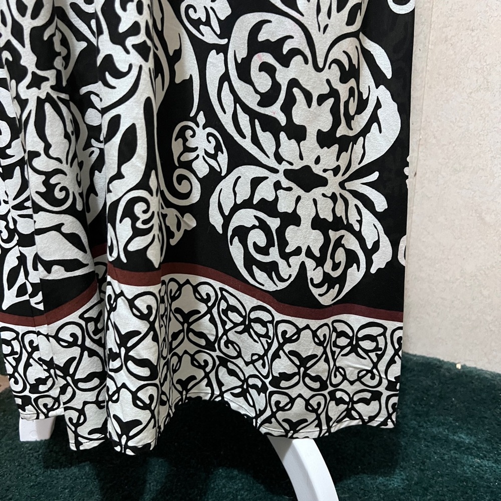 MSK Monochrome Floral long Maxi sundress